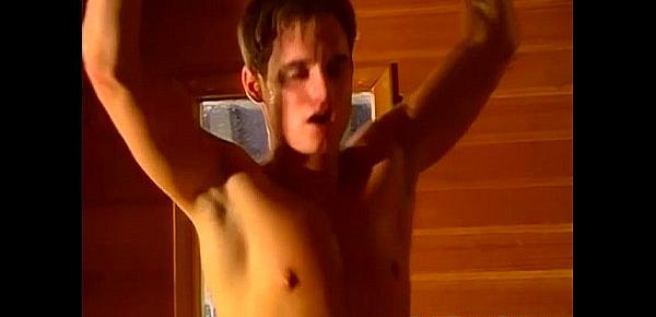  Sexy twinks Adam and Franco having rough sex in a sauna